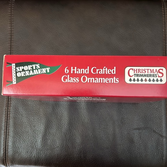 Handcrafted Glass Sports Christmas Ornaments Set of 6 - Picture 7 of 7